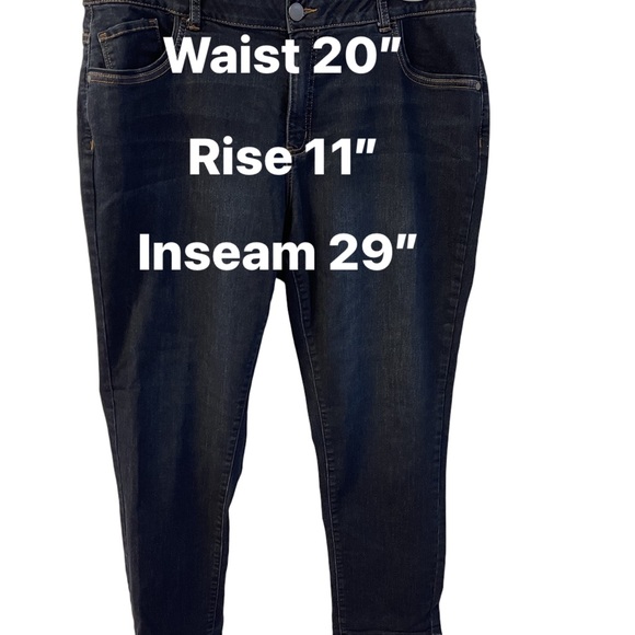 CJ Banks Slimming Dark Denim Jeans Sz 18W -VGC - Picture 3 of 8